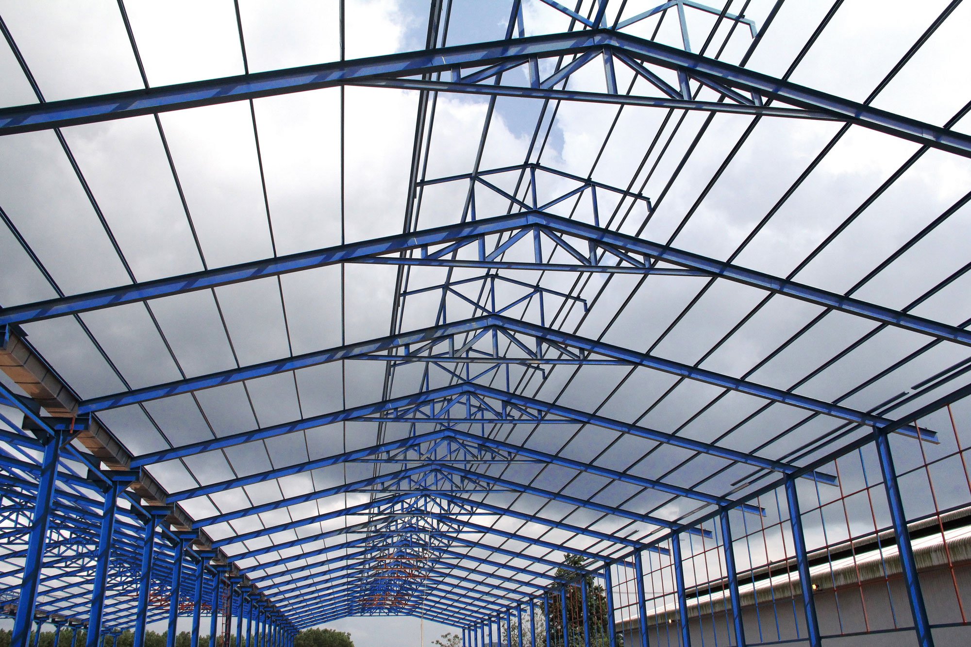 View of steel structure